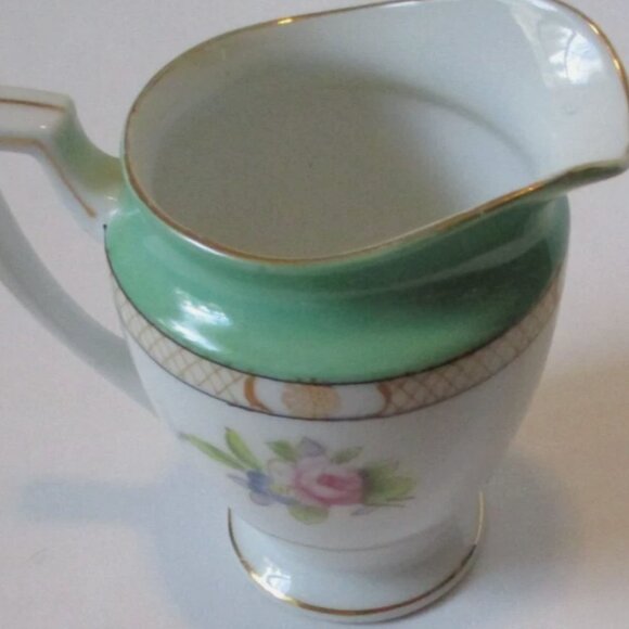 Noritake Miniature Pitcher Creamer Japan Hand Painted Porcelain Floral 3.5 Inch - Picture 2 of 4